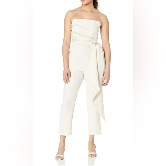 Steve Madden Pants - Steve Madden | NWT Harlen Ivory Cream White Strapless Pocket Jumpsuit XS